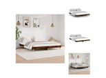 Vidaxl Struttura Letto In Rovere Affumicato 140X200 Cm Materiale A Base Di Legno - Letti E Strutture Letto