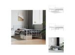 Vidaxl Struttura Letto Con Testiera E Pediera In Metallo Bianco 80X200 Cm - Letti E Strutture Letto