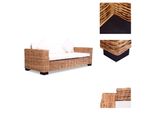 Vidaxl Divano A 3 Posti In Rattan Naturale - Divani