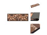 Vidaxl Tappeto Da Cucina Lavabile Marrone Caffè 60X180 Cm - Tappeti Per Pavimenti