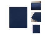 Vidaxl Lenzuolo Matrimoniale In Jersey Blu Navy 160X200 Cm In Cotone - Lenzuolo Da Letto