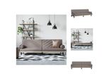 Vidaxl Divano Letto Con Braccioli In Tessuto Taupe - Divani