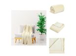 Vidaxl Coperta Crema 150X200 Cm Poliestere - Coperte