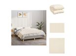 Vidaxl Coperta Pesata Crema Chiaro 122X183 Cm 9 Kg Di Tessuto - Coperte