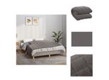 Vidaxl Coperta Pesata Grigia 140X200 Cm 10 Kg Tessuto - Coperte