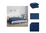 Vidaxl Coperta Pesata Blu 155X220 Cm 7 Kg Tessuto - Coperte