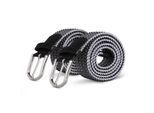 Cintura Elastica Hemmy (Confezione Da 2) 85Cm "White & Black"" Cintura Intrecciata Molte Varianti - Cintura In Tessuto Elastico Cintura Elastica Senza Fori Unisex"