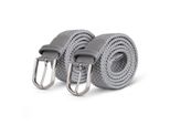 Cintura Elastica Hemmy (Confezione Da 2) 85Cm Cintura Intrecciata "Argento"" Molte Varianti - Cintura In Tessuto Elastico Cintura Elastica Senza Fori Unisex"