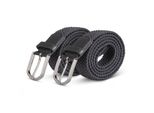 Cintura Elastica Hemmy ( Confezione Da 2 ) 125Cm "Antracite"" Cintura Intrecciata Molte Varianti - Cintura In Tessuto Elastico Cintura Elastica Senza Fori Unisex"
