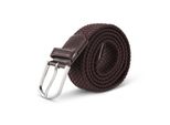 Cintura Elastica Orlata (Lunghezza: 125Cm) Marrone Scuro Intrecciata - Cintura In Tessuto Elastico Cintura Elastica Senza Fori Unisex Regolabile All'infinito