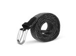 Cintura Elastica (Lunghezza: 85Cm) Nera E Grigia Intrecciata - Cintura In Tessuto Elastico Cintura Elastica Senza Fori Unisex Regolabile All'infinito