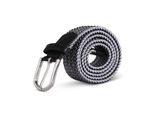 Cintura Elastica Hemmy (Lunghezza: 85Cm) Bianca E Nera Intrecciata - Cintura In Tessuto Elastico Cintura Elastica Senza Fori Unisex Infinitamente Regolabile