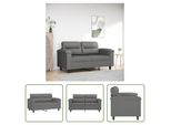 The Living Store Divano A 2 Posti Grigio Scuro 120 Cm In Tessuto Microfibra