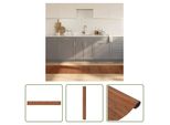 The Living Store Tappeto Rettangolare Marrone 60X500 Cm Bamboo