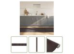 The Living Store Tappeto Rettangolare Marrone Scuro 80X500 Cm Bamboo