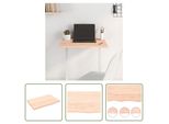 The Living Store Piano Del Tavolo 60X40X2 Cm In Rovere Massiccio Non Trattato