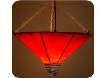 Lampada Orientale Lampada Da Soffitto Lampada A Sospensione Lampada Da Soffitto Marocchina Lampada In Pelle Fuego Simple 40 Cm, Rosso