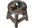Sgabello In Legno Per Bambini Sgabello Sgabello Poggiapiedi Sgabello In Legno Massiccio Sedia Con Decorazione Motivo Animale Marrone, Elefante