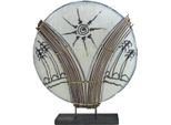 Lampada Decorativa Lampada D'atmosfera Lampada Asiatica Lampada Da Terra Lampada Da Tavolo Lampada Da Tavolo Bali Asia Palme Bianca Grande 46 Cm