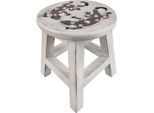 Sgabello In Legno Per Bambini Sgabello Sgabello Poggiapiedi Sgabello In Legno Massiccio Sedia Con Motivo Animale Deco Bianco, Geco