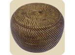 Cestino Con Coperchio In 100% Ata, Rattan Di Palma, Cestino Decorativo Unico Cestino In Legno Fatto A Mano Naturale Rotondo 33X20 Cm
