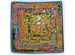 Mosaico Ciotola Argilla Ciotola Vetro Ciotola Decorazione Ciotola Mosaico Arti E Mestieri Vetro Pietre Decorazione Specchio Quadrato Medio, Arancione