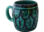 Mug In Ceramica Tazza Marocchina Pittura Accessori Decorazione Dipinta A Mano Grande, Verde