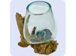 Vaso Di Vetro In Legno Di Radice Vaso Di Vetro Decorativo In Legno Regalo Oggetto Unico Di Design Vaso Di Fiori Medio