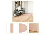 The Living Store Tappeto Huarte A Pelo Corto Morbido E Lavabile Rosa Pallido 80X250 Cm