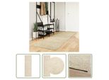 The Living Store Tappeto Shaggy A Pelo Alto Moderno Dorato 80X250 Cm
