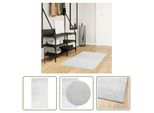 The Living Store Tappeto Oviedo A Pelo Corto Grigio 60X110 Cm
