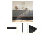 The Living Store Tappeto Rettangolare Grigio 80X500 Cm Bamboo