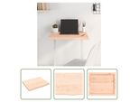 The Living Store Piano Del Tavolo 60X50X(2-4) Cm In Rovere Massiccio Non Trattato