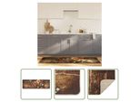 The Living Store Tappeto Da Cucina Multicolore 60X180 Cm Lavabile Antiscivolo