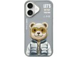 Nimmy Etui Iphone 16 6.1 Szary/Gray Cool&Cute 2.0 Orso