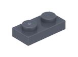 Lego® 10X 1X2 Piastre 3023 - Piastra Dunkles Blaugrau - Grigio Scuro Bluastro