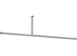 Asta Per Tende Da Doccia In Alluminio 4 M Extra-Lunghezza Argento 250-400 Cm Con Supporto A Soffitto Incluso