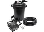Set Completo Sunsun: Filtro A Pressione Per Laghetti CPF-380 Fino A 12000 L Con Chiarificatore UV-C Da 11 Watt, Pompa Per Laghetti NEO3800 Supereco 3600L/H 20W, Tubo Per Laghetti Da 5 M 38 Mm (1 1/2"), Fascette Stringitubo W1 44-47Mm"
