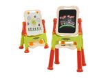 Lavagna Per Bambini Costway Bifacciale, Regolabile In Altezza, Lavagna Magnetica Per Bambini Da 2 Anni, Verde, Arancione