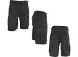 Mil-Tec Us Bermuda, Rip Stop, Co Prewash, Schwarz