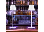 Zmh Lampada Da Tavolo A Batteria Led Lampada Da Comodino Touch Dimmerabile 2 Pezzi Lampada Da Scrivania Bianco IP54 Lampada Da Letto Usb Ricaricabile Metallo Camera Da Letto
