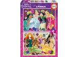 Educa - Principessa Disney - Set Di 2 Puzzle Per Bambini Con 48 Pezzi. Dimensioni Approssimative: 28 X 20 Cm. Da 4 Anni In Su (19675) Educa