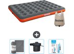 Materasso Gonfiabile Bestway - 2 Persone - 152 X 203 X 22 Cm - Grigio/Arancio - Accessori Inclusi