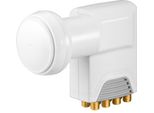 Goobay 67273 Lnb Universale Octo, Bianco-Grigio - SAT-LNB Digitale (DVB-S2) Per 8 Abbonati (Ricezione 4K/HDTV/3D)