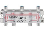 Goobay 67004 Distributore Sat, 6 Vie, 6 X Out, Argento - Per Sistemi Satellitari 5 Mhz - 2500 Mhz
