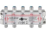 Goobay 67005 Distributore Sat, 8 Vie, 8 X Out, Argento - Per Sistemi Satellitari 5 Mhz - 2500 Mhz