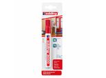 Edding 4-3000-1-1002 3000 Pennarello Permanente - Ricaricabile, 1,5 - 3 Mm, Rosso, Confezione In Blister
