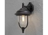 Konstsmide Parma Down Alluminio Laccato Nero, Vetro Acrilico Trasparente 7222-750