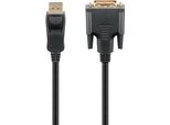Goobay 51963 Cavo Adattatore Displayport™/Dvi-D 1.2, 5 M, Nero - Connettore Displayport™ > Connettore DVI-D Dual-Link (24+1 Pin)