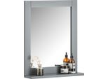 Sobuy Mobile Da Parete Per Bagno Con Specchio Mensola Da Parete Mobile Da Bagno Appeso Con Mensola Per Bagno Montaggio A Parete Specchio Da Parete 40X49X10Cm FRG129-SG